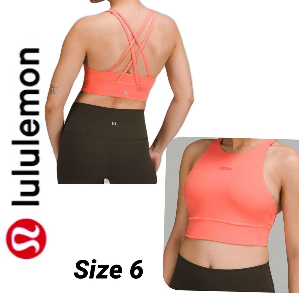 Lululemon High Neck Long Line Energy Bra 6